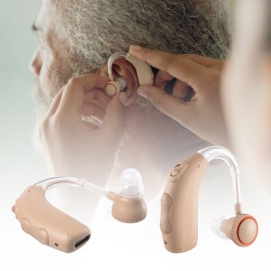 Great-Ears G75D digital rechargeable BTE Hearing Aids : Dual Listening Modes, 35-Hour Battery Life, Fast Type-C Charging