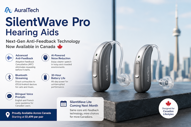 SilentWave Pro Hearing Aids Launch in Canada with Advanced Anti-Feedback Technology