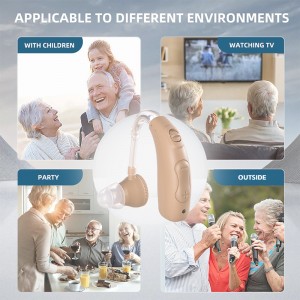 Great-Ears G75D digital rechargeable BTE Hearing Aids : Dual Listening Modes, 35-Hour Battery Life, Fast Type-C Charging