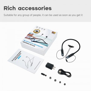 Great-Ears G60 Rechargeable Bluetooth Neckband Hearing Aids with 16 Digital Channels, Dual Listening Modes, and Type-C Fast Charging for Seniors