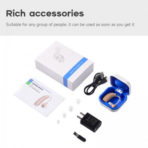 Great-Ears G75D digital rechargeable BTE Hearing Aids : Dual Listening Modes, 35-Hour Battery Life, Fast Type-C Charging