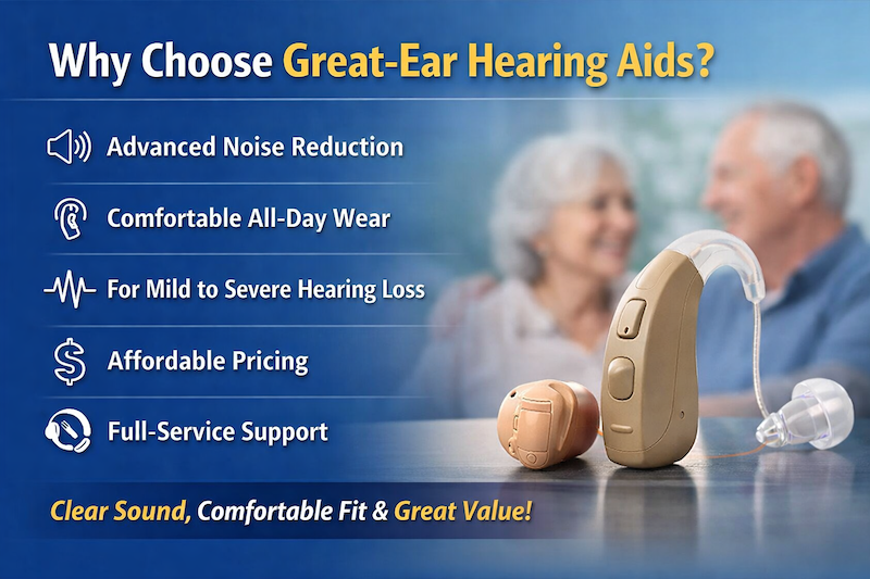 Why Choose Great-Ear Hearing Aids? Affordable, Comfortable & Clear Sound Solutions