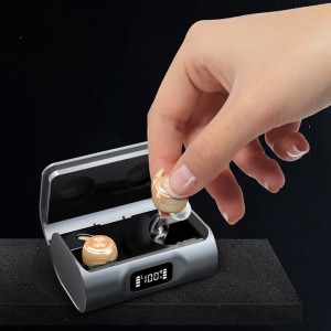 Great-Ears G36L Automatic On/Off Rechargeable ITE Hearing Aids with 2 Listening Modes, Magnetic Charging, and 40-Hour Battery Life for Seniors