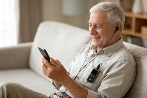 Great-Ears G55 Rechargeable Bluetooth Pocket Body Worn Hearing Aids with 16 Digital Channels, 4 Listening Modes, for Elderly Users