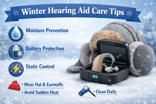 Winter Hearing Aid Care Guide: 12 Essential Tips to Keep Hearing Aids Warm, Dry & Reliable