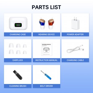 Great-Ears G93 Automatic On/Off Rechargeable CIC Hearing Aids with four volume levels, Magnetic Charging, and 28-Hour Battery Life for Seniors